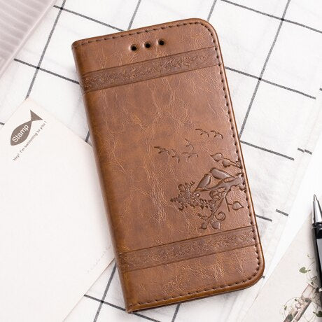 Leather Contracted Phone Back Cover