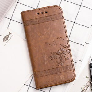 Leather Contracted Phone Back Cover